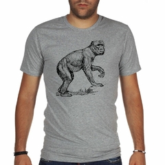 Remera Mono Caminando Dibujo Lineas - tienda online