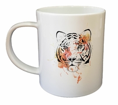 Taza Tigre Cara Dibujo Watercolor - comprar online