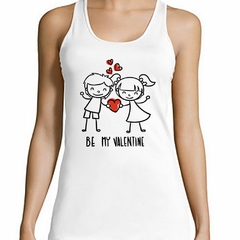 Musculosa Deportiva Be My Valentine Enamorados San Valentin - comprar online