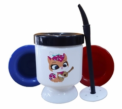 Mate Gato Estrellado Ilustracion Arte - comprar online