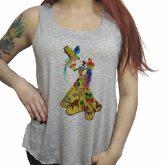 Musculosa Woman Mujer Ave Guacamaya Color Caribe