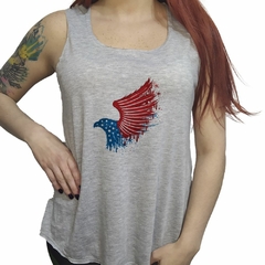 Musculosa Aguila Bandera Estrellas Azul Rojo Eu
