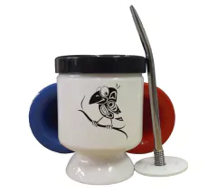 Mate Ave Parada Sobre Rama Vector