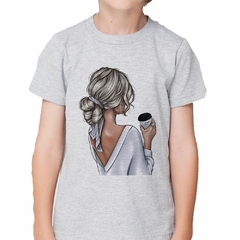 Remera Dama Mujer Chica Girl Cafe Coffee Art - TiendaCubik