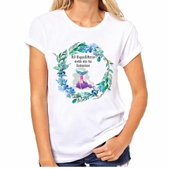 Remera Yoga Frase Salud Meditacion Equilibrio - comprar online