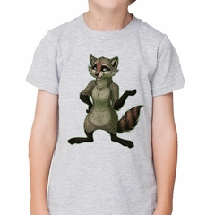 Remera Procyon Mapache Raccoon Diseño Dibujo en internet