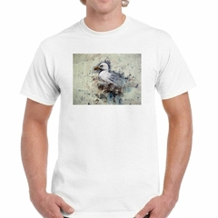 Remera Gaviota Dibujo Pintura Colores Watercolor - tienda online