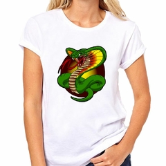 Remera Cobra Serpiente Animal Verde Reptil - TiendaCubik