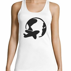 Musculosa Deportiva Avion Planeando Por El Mundo - comprar online