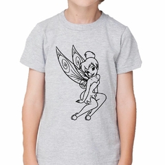 Remera Tinkerbell Hada Dibujit Caric Alas Negro