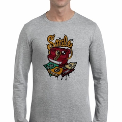 Remera Manga Larga Frase Smile Camara Foto - comprar online