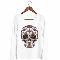 Remera Manga Larga Calavera Mexicana Skull M5