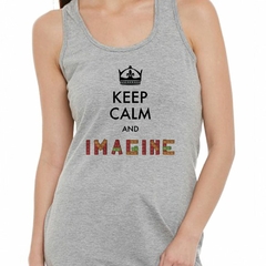 Musculosa Deportiva Keep Calm And Imagine Mantenga La - comprar online