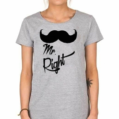 Remera Mr Right Mostacho en internet