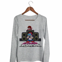 Remera Manga Larga Play Friday Night Microfono - TiendaCubik