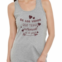 Musculosa Deportiva Extrañarte Es Mi Peor Vicio - comprar online