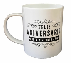 Taza Feliz Aniversario 35 A - comprar online