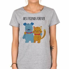 Remera Best Friends Perro Y Gato - TiendaCubik