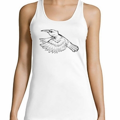 Musculosa Deportiva Colibri Volando Dibujo Lapiz - comprar online