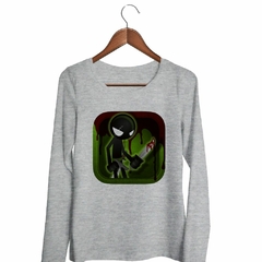 Remera Manga Larga Game Play Juego Zombie Verde - TiendaCubik