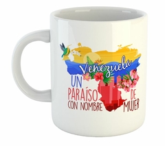 Taza Mapa De Venezuela Paraiso Mujer Playa Flo