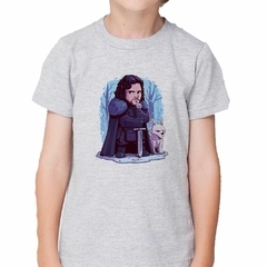 Remera Jon Snow Juego De Trono Lobo Espada - TiendaCubik