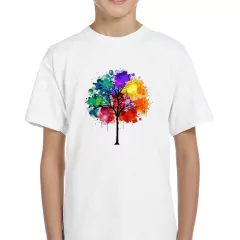 Remera Arbol Watercolor Vida Naturaleza