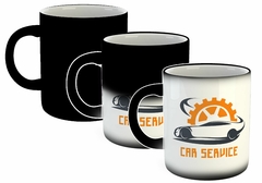 Taza Servicio De Auto Mecanico Car Naranja en internet