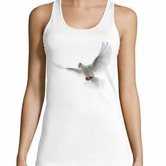 Musculosa Deportiva Paloma Dove Blanca White Paz Peace - comprar online