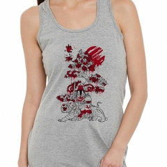 Musculosa Deportiva Personaje Sentado En Un Tigre Arbol Rojo