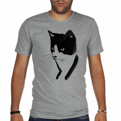 Remera Gato Negro Y Blanco Painting - comprar online