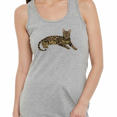 Musculosa Deportiva Gato De Bengala Atigrado Art - comprar online