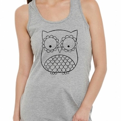 Musculosa Deportiva Buho Ojos Grandes Vector - comprar online