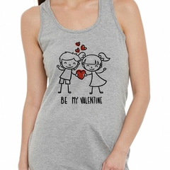 Musculosa Deportiva Be My Valentine Enamorados San Valentin