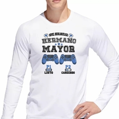 Remera Manga Larga Nivel Desbloqueado Hermano Mayor