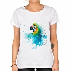 Imagen de Remera Loro Watercolor Art