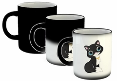 Taza Gato Tierno Ilustracion en internet