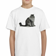 Remera Gato Siberiano Sentado - TiendaCubik