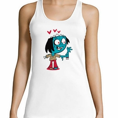 Musculosa Deportiva Zombies Pareja Amor Enamorados M2 - comprar online
