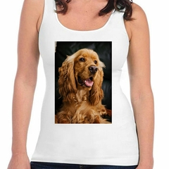 Musculosa Deportiva Perro Cocker Sacando La Lengua