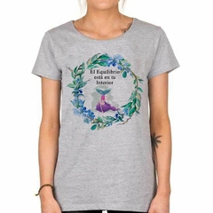 Remera Yoga Frase Salud Meditacion Equilibrio - TiendaCubik