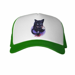 Gorra Gato Negro Dibujo Art - TiendaCubik