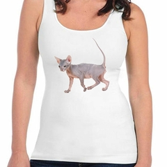 Musculosa Deportiva Gato Sphynx Caminando - comprar online