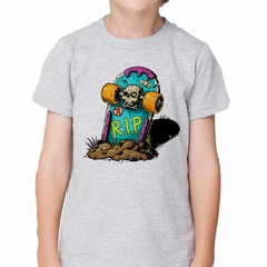 Remera Skate Patineta Calavera Ruedas - TiendaCubik