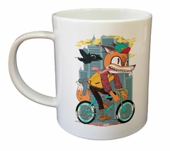 Taza Bike Zorro En Bicicleta Dibujo Art - comprar online