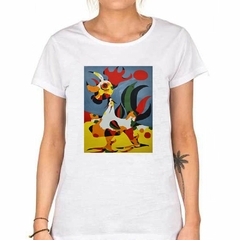 Remera Joan Miro El Gallo Pintura Al Oleo