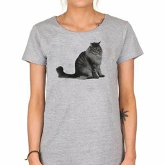 Remera Gato Siberiano Sentado