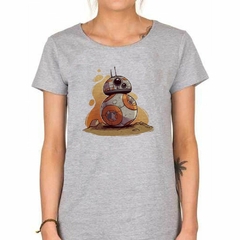 Remera Robot Galaxia Planeta Naranja