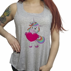 Musculosa Unicornio Corazon Con El Txt Q Quieras M2