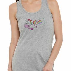 Musculosa Deportiva Unicornio Feliz Nubes Arcoiris - comprar online